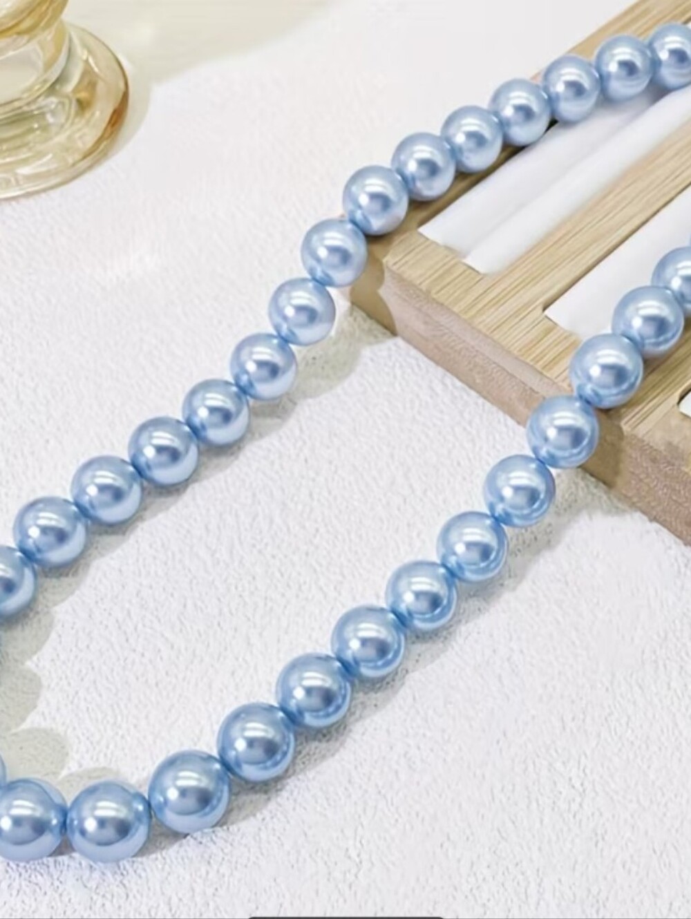 Classic Light Blue Pearl Necklace - Women Jewelry